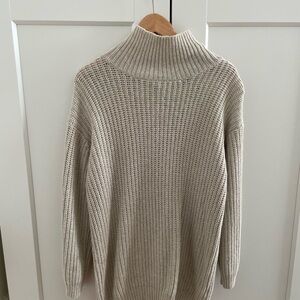 Aritzia TNA Cream Knit Turtleneck Sweater